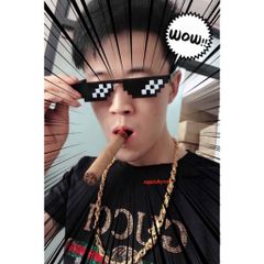 Mắt Kính Pixelated Thug Life Phong Cách Mosaic Nam Nữ - Kính Chống UV400 Thời Trang Hip Hop