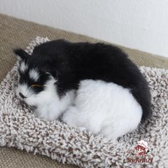 Thú Bông Chó Mèo Than Hoạt Tính Trang Trí Ô Tô - Cún Lưng Đen Giúp Khử Mùi, Hút Ẩm 28x20cm