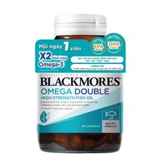 Dầu Cá Omega 3 Blackmores Double High Strength 90 Viên - Bổ Sung EPA DHA Hỗ Trợ Tim Mạch, Não Bộ và Thị Lực