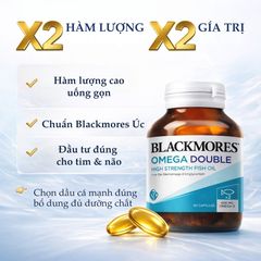 Dầu Cá Omega 3 Blackmores Double High Strength 90 Viên - Bổ Sung EPA DHA Hỗ Trợ Tim Mạch, Não Bộ và Thị Lực