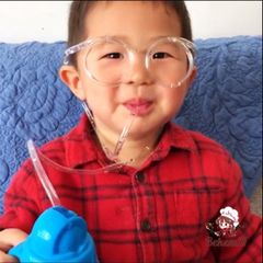 Ống Hút Kính Đeo Mắt Trong Suốt - Phụ Kiện Vui Nhộn Cho Đồ Uống - 65cm, Thiết Kế Độc Đáo Chia Sẻ Niềm Vui