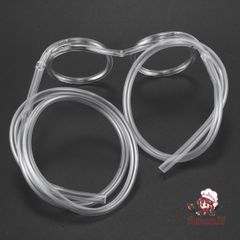 Ống Hút Kính Đeo Mắt Trong Suốt - Phụ Kiện Vui Nhộn Cho Đồ Uống - 65cm, Thiết Kế Độc Đáo Chia Sẻ Niềm Vui