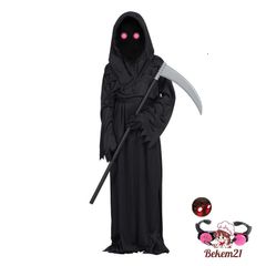 Bộ 4 Món Hóa Trang Thần Chết Kinh Dị Halloween Cho Trẻ Em & Người Lớn - Áo Choàng, Găng Tay, Mặt Nạ Chất Liệu Cao Cấp