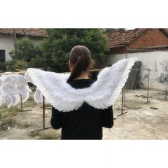 Cánh Thiên Thần Cosplay Đen Trắng Đỏ - Cánh Lông Vũ Hóa Trang Cho Trẻ Em và Người Lớn - Phù Hợp Tiệc Tùng