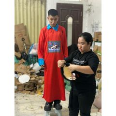 Bộ Trang Phục Hóa Trang Ma Cương Thi Thẩm Phán Halloween - Áo, Mũ và Phụ Kiện Cosplay 3 Màu Cho Lễ Hội Halloween