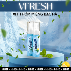Xịt Thơm Miệng Vfresh Bạc Hà 10ml - Khử Mùi Hiệu Quả, Hơi Thở Thơm Mát, Dễ Dàng Sử Dụng Mọi Lúc Mọi Nơi