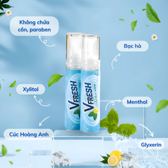 Xịt Thơm Miệng Vfresh Bạc Hà 10ml - Khử Mùi Hiệu Quả, Hơi Thở Thơm Mát, Dễ Dàng Sử Dụng Mọi Lúc Mọi Nơi