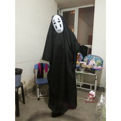 Set Bộ Cosplay Vô Diện - Áo Choàng, Mặt Nạ và Găng Tay Đen Dài Cho Halloween - Trang Phục Hóa Trang Thú Vị Cho Trẻ Em và Người Lớn