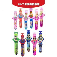 Đồng Hồ Điện Tử Chiếu Hình Công Chúa Anna Frozen - Đồng Hồ Hoạt Hình Dành Cho Học Sinh Tiểu Học, Thời Trang, Chất Lượng Cao