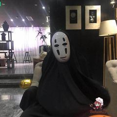 Bộ trang phục cosplay Vô Diện - Áo, bao tay, mặt nạ màu đen/tím cho fan anime - Thời trang lễ hội dành cho trẻ em và người lớn