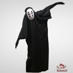 Bộ Trang Phục Cosplay Vô Diện Kaonashi - Áo Choàng, Mặt Nạ & Găng Tay Nhân Vật Hoạt Hình Spirited Away Cho Trẻ Em Và Người Lớn