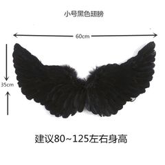 Cánh Thiên Thần Decor Xuôi Dài - Cánh Chụp Hình Màu Đen và Trắng Siêu Nhẹ, Phụ Kiện Thời Trang Ấn Tượng