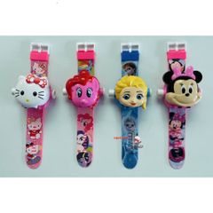 Đồng hồ điện tử 3D chiếu hình cho trẻ em - Ultraman, Người Nhện, My Little Pony - Quà tặng dễ thương cho bé gái và bé trai