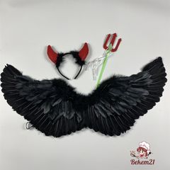 Cánh Thiên Thần Cosplay Trẻ Em - Lông Vũ Đen Trắng Đỏ Hồng Dành Cho Tiệc Giáng Sinh và Lễ Hội Hóa Trang