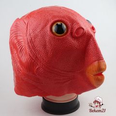 Mặt Nạ Hóa Trang Hình Cá Màu Xanh Lá - Silicone An Toàn, Đạo Cụ Tiệc Tùng Cho Người Lớn - Thích Hợp Halloween, Lễ Hội