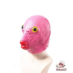 Mặt Nạ Hóa Trang Hình Cá Màu Xanh Lá - Silicone An Toàn, Đạo Cụ Tiệc Tùng Cho Người Lớn - Thích Hợp Halloween, Lễ Hội