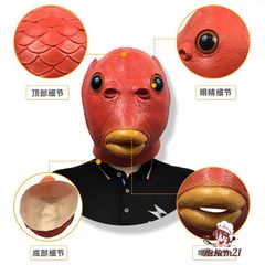Mặt Nạ Halloween Hình Đầu Cá Xanh Nhiều Chức Năng - Đồ Chơi Trang Trí Vui Nhộn Cho Tiệc Và Lễ Hội