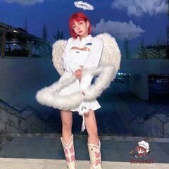Cánh Thiên Thần Cosplay Trẻ Em - Lông Vũ Trắng Hóa Trang Tiệc Tùng, Đạo Cụ Chụp Hình, Phụ Kiện Lễ Hội