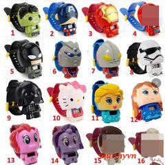 Đồng Hồ Đeo Tay LED Hoạt Hình Người Nhện và Hello Kitty Nhiều Màu Sắc Dành Cho Trẻ Em - Quà Tặng Thú Vị