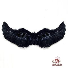 Cánh Thiên Thần Đen Đàn Hồi - Phụ Kiện Hóa Trang Dễ Thương Cho Trẻ Em và Người Lớn - Hoàn Hảo Cho Halloween và Tiệc Hóa Trang
