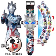 Đồng Hồ Chiếu Hình 3D Điện Tử Cho Trẻ Em - Đồng Hồ Hình Nhân Vật Hoạt Hình Gắn 24 Hình 3D Elsa, Người Nhện, Sofia, Siêu Nhân, An Toàn Cho Bé
