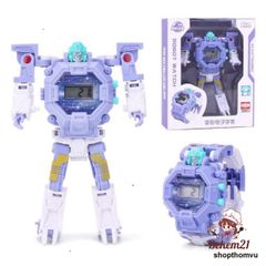 Đồng hồ đeo tay lắp ráp robot biến hình 022A 023A - Đồ chơi giáo dục an toàn cho bé, học số và thời gian
