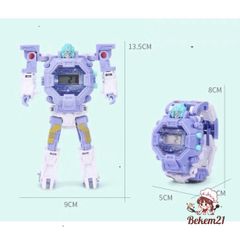 Đồng hồ đeo tay lắp ráp robot biến hình 022A 023A - Đồ chơi giáo dục an toàn cho bé, học số và thời gian