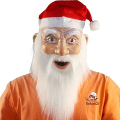 Mặt Nạ Hóa Trang Ông Già Noel - Đạo Cụ Trang Phục Giáng Sinh Vui Nhộn, Tái Sử Dụng Cho Tiệc Tùng và Lễ Hội