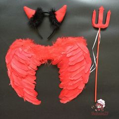Bộ phụ kiện hóa trang thiên thần Halloween - Đôi cánh lông vũ trắng và băng đô, hoàn hảo cho tiệc tùng và cosplay