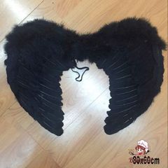 Bộ phụ kiện hóa trang thiên thần Halloween - Đôi cánh lông vũ trắng và băng đô, hoàn hảo cho tiệc tùng và cosplay