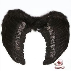 Cánh Thiên Thần Trắng Đính Lông Vũ Kèm Dây Đeo Đàn Hồi Cho Bé - Trang Trí Tiệc Giáng Sinh, Lễ Hóa Trang, Đám Cưới