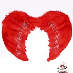 Cánh Thiên Thần Trắng Đính Lông Vũ Kèm Dây Đeo Đàn Hồi Cho Bé - Trang Trí Tiệc Giáng Sinh, Lễ Hóa Trang, Đám Cưới