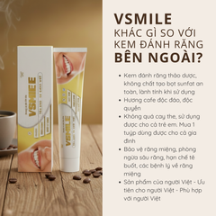Kem Đánh Răng Thảo Dược Vsmile 150g - Hương Cafe Thơm Mát, Ngừa Sâu Răng, Tăng Cường Sức Khỏe Nướu