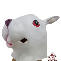 Mặt Nạ Thỏ Trắng Kinh Dị Halloween - Phụ Kiện Thời Trang Chất Liệu PVC Dễ Dàng Mang Theo, Thích Hợp Cho Tiệc Tàu Ma Ám
