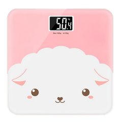 Cân Điện Tử Hình Cừu Trắng Kính Cường Lực - Cân Sức Khỏe Tối Đa 180KG, Màn Hình LCD HD, Bảo Hành 1 Năm