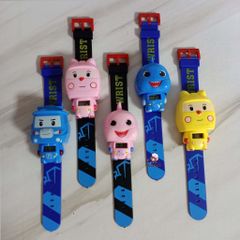 Đồng hồ hình chó cứu hộ chiếu 3D - Đồ chơi trẻ em Hello Kitty và Doraemon, thiết kế an toàn và đáng yêu cho bé