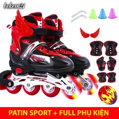 Giày Trượt Patin QF Thế Hệ Mới Phát Sáng - Giày Trượt Cho Trẻ Em & Người Lớn, Tặng Kèm Bảo Hộ, Nhiều Màu Sắc, Thiết Kế Thời Trang