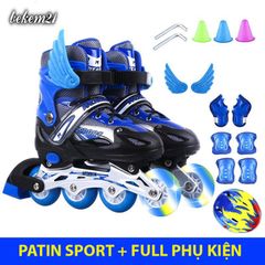 Giày Trượt Patin QF Thế Hệ Mới Phát Sáng - Giày Trượt Cho Trẻ Em & Người Lớn, Tặng Kèm Bảo Hộ, Nhiều Màu Sắc, Thiết Kế Thời Trang