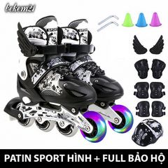 Giày Trượt Patin QF Thế Hệ Mới Phát Sáng - Giày Trượt Cho Trẻ Em & Người Lớn, Tặng Kèm Bảo Hộ, Nhiều Màu Sắc, Thiết Kế Thời Trang