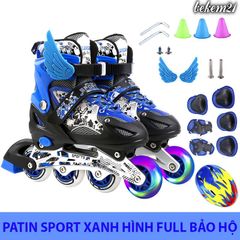Giày Trượt Patin QF Thế Hệ Mới Phát Sáng - Giày Trượt Cho Trẻ Em & Người Lớn, Tặng Kèm Bảo Hộ, Nhiều Màu Sắc, Thiết Kế Thời Trang