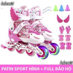 Giày Trượt Patin QF Thế Hệ Mới Phát Sáng - Giày Trượt Cho Trẻ Em & Người Lớn, Tặng Kèm Bảo Hộ, Nhiều Màu Sắc, Thiết Kế Thời Trang