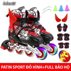 Giày Trượt Patin QF Thế Hệ Mới Phát Sáng - Giày Trượt Cho Trẻ Em & Người Lớn, Tặng Kèm Bảo Hộ, Nhiều Màu Sắc, Thiết Kế Thời Trang