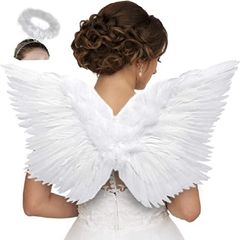 Cánh Thiên Thần COSPLAY Trắng - Kích Thước 80x60cm, Dụng Cụ Hóa Trang Tiệc Tùng, Đồ Chơi Trẻ Em và Người Lớn