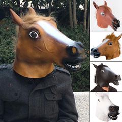 Mặt Nạ Đầu Ngựa Vàng Hóa Trang Halloween - Đạo Cụ Cosplay Kinh Dị Cho Lễ Hội Trung Thu và Quay Video