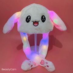 Nón Mũ Tai Thỏ Giật Kpop - Phụ Kiện TikTok Dễ Thương Cho Trẻ Em và Người Lớn, Thiết Kế Ấm Áp và Cá Tính