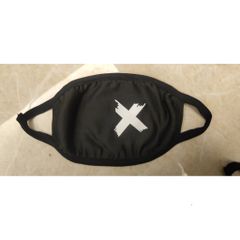 Khẩu Trang Đen In Dấu X Hàn Quốc Cotton Chống Bụi - Thiết Kế Anime/Manga Cá Tính, Unisex, Thoáng Mát
