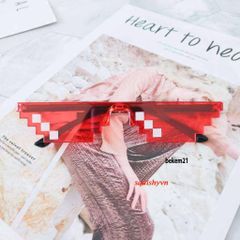 Kính Mát Thug Life 6 Chấm - Xu Hướng Thời Trang Mới Cho Nam, Chống UV400, Thiết Kế Hài Hước, Mắt Kính Hip Hop