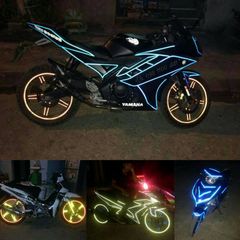 Tem Dán Vành Phản Quang Xe Máy - Bộ 8 Chỉ Decal Trang Trí Cho Xe Máy, Xe Đạp Điện, Đủ Màu Sắc Nổi Bật