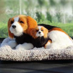 Gấu Bông Chó Cún Vàng Trắng Đen Than Hoạt Tính Khử Mùi - Phụ Kiện Trang Trí Xe Hơi, Lọc Không Khí Thú Bông Đáng Yêu