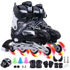 Giày Patin Phát Sáng 8 Bánh Xe Cao Cấp Kèm 20 Món Phụ Kiện Bảo Hộ - Giày Trượt Phù Hợp Cho Trẻ Em và Người Lớn